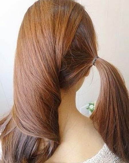 Creative Ideas - DIY Easy Twisted Side Ponytail Hairstyle 2