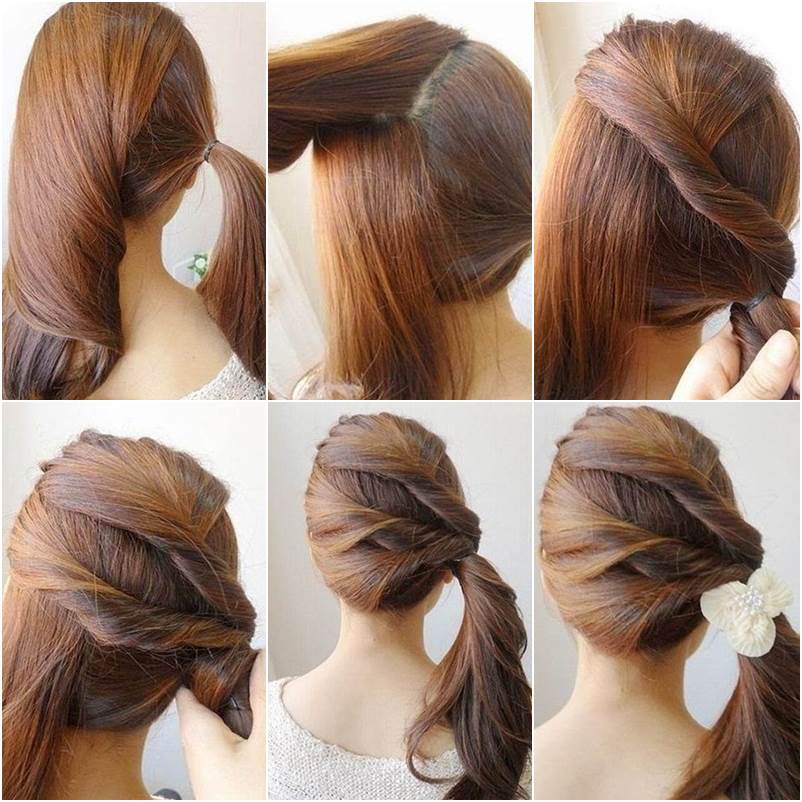 Creative Ideas - DIY Easy Twisted Side Ponytail Hairstyle