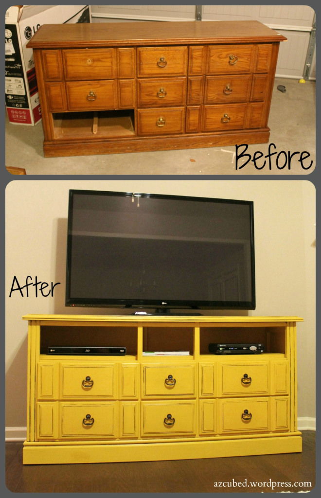 20+ Creative Ideas and DIY Projects to Repurpose Old Furniture --> DIY Dresser turned TV Console