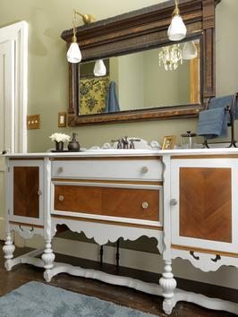 20+ Creative Ideas and DIY Projects to Repurpose Old Furniture --> Turn a Dresser Into a Bathroom Vanity
