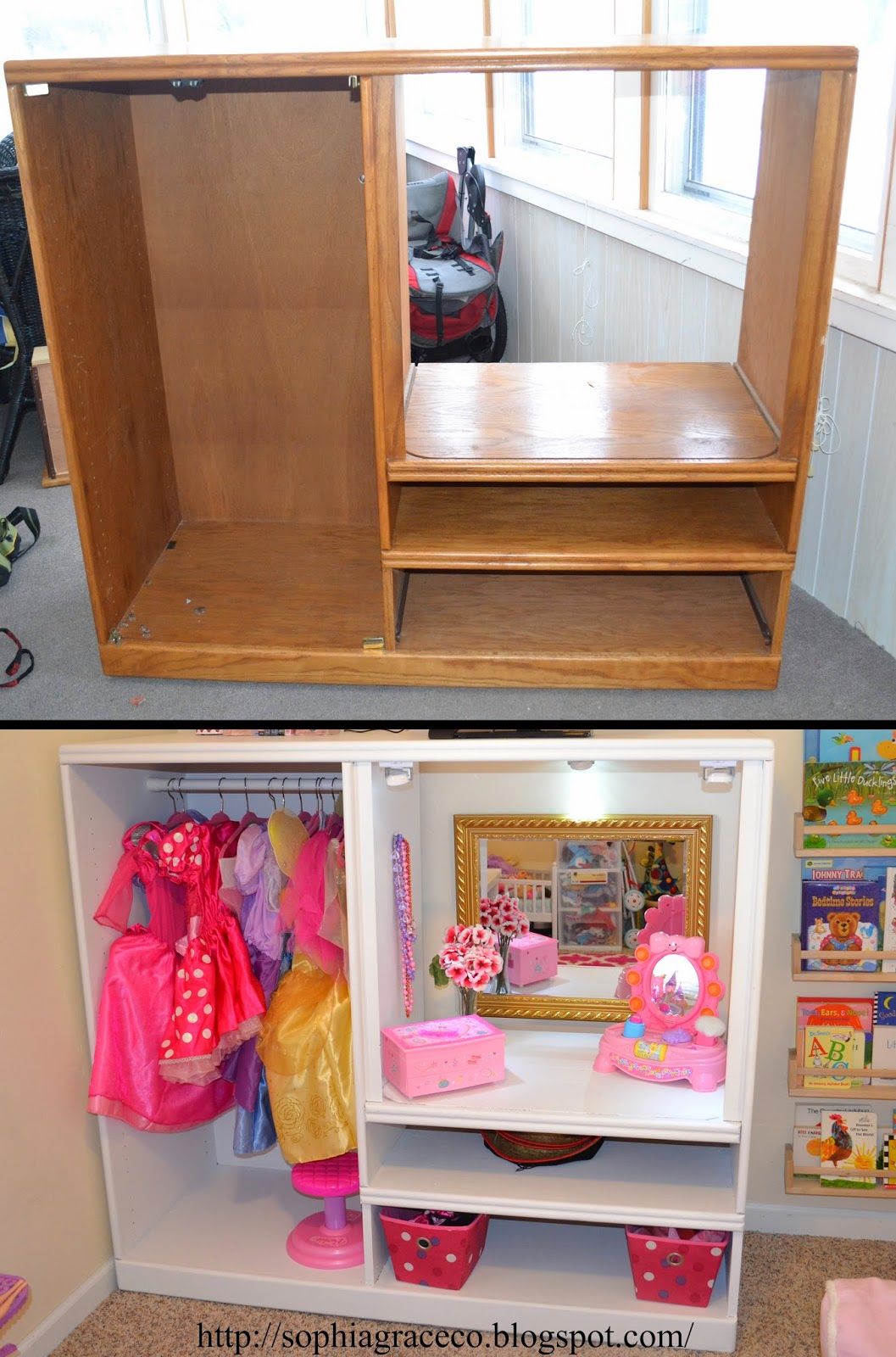 20+ Creative Ideas and DIY Projects to Repurpose Old Furniture --> Dress Up Makeover