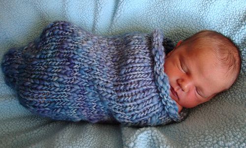 35+ Adorable Crochet and Knitted Baby Cocoon Patterns --> Laurel Love Knitted Baby Cocoon