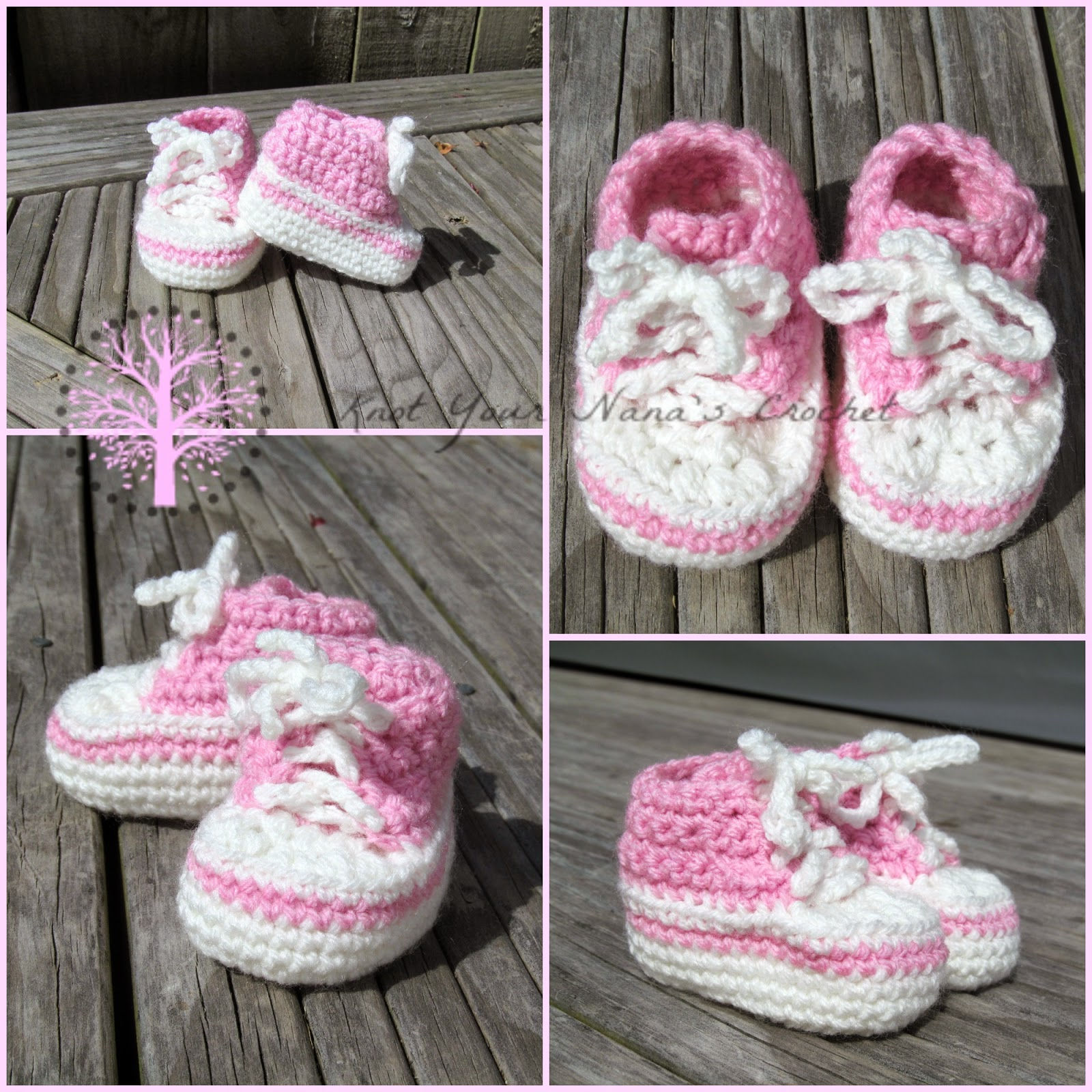 40+ Adorable and FREE Crochet Baby Booties Patterns --> Crochet Converse Newborn High Tops