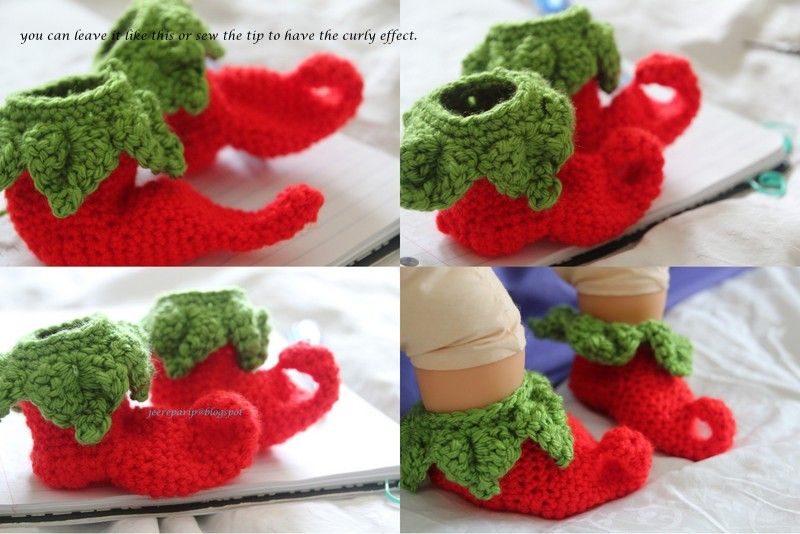 40+ Adorable and FREE Crochet Baby Booties Patterns --> Chili/Elf Crochet Baby Shoes