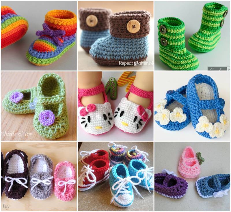 crochet booties for 1 year old