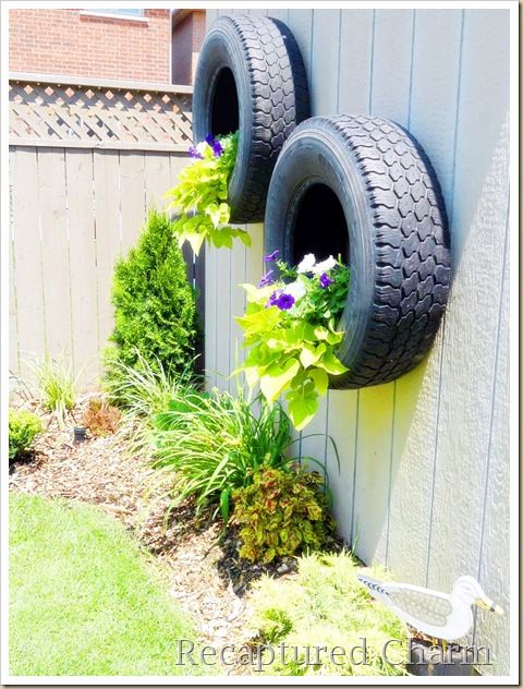 40+ Creative DIY Garden Containers and Planters from Recycled Materials --> Tire Planters