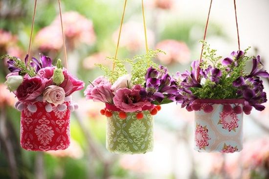 40+ Creative DIY Garden Containers and Planters from Recycled Materials --> DIY Pretty Hanging Vases From Plastic Bottles