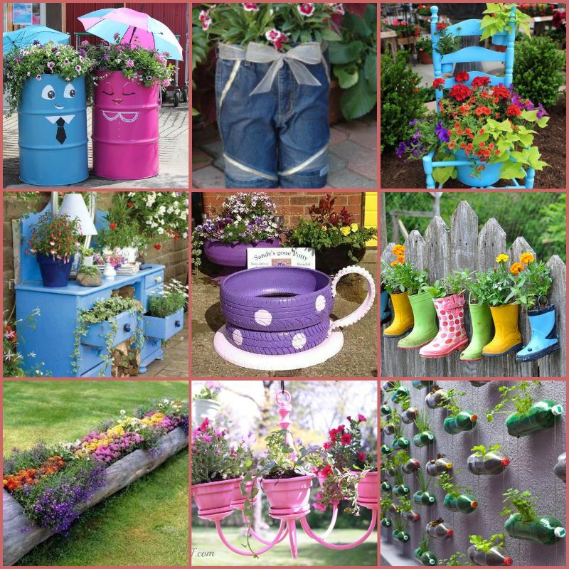 40+ Creative DIY Garden Containers and Planters from Recycled Materials thumb