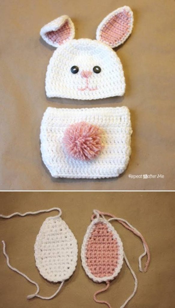 Creative Ideas - DIY Adorable Crochet Bunny Hat