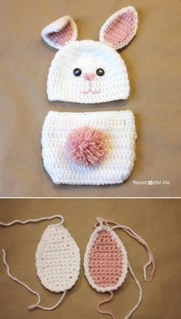 Adorable Crochet Bunny Hat FREE Pattern