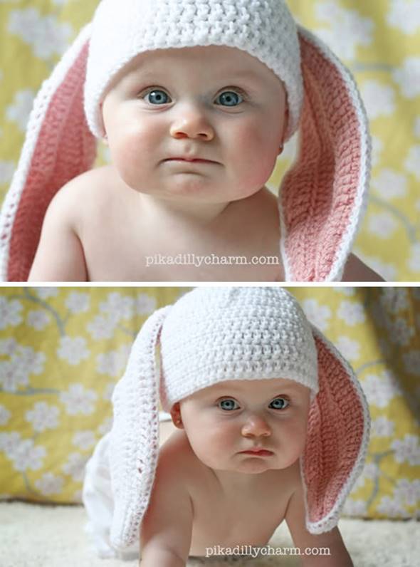Adorable Crochet Bunny Hat FREE Pattern