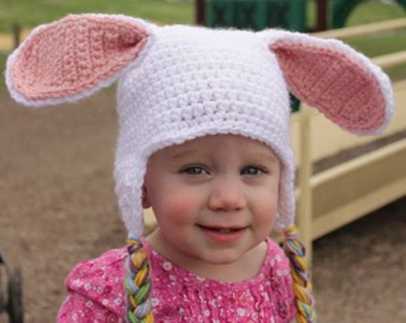 Adorable Crochet Bunny Hat FREE Pattern