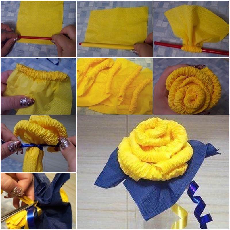 Creative Ideas - DIY Easy Napkin Paper Rose