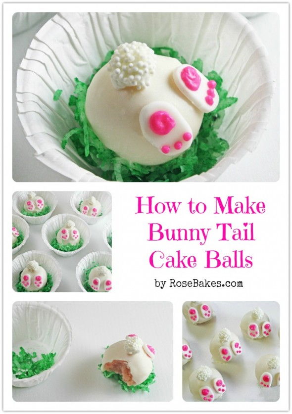 20+ Creative DIY Easter Bunny Cake Recipes --> DIY Bunny Tail Cake Balls
