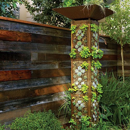 20+ Creative DIY Vertical Gardens For Your Home --> DIY Vertical Garden Tower