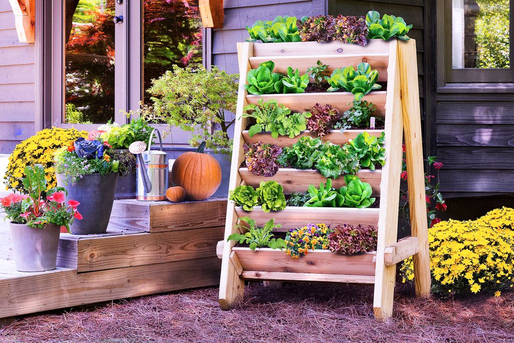 20+ Creative DIY Vertical Gardens For Your Home --> DIY Vertical Herb (or Lettuce) Planter