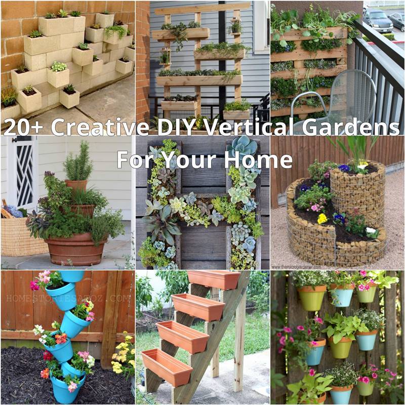 20+ Creative DIY Vertical Gardens For Your Home