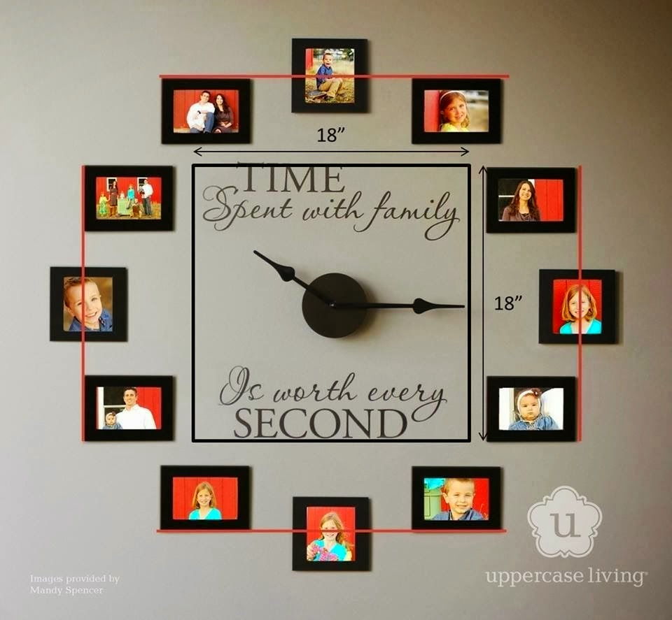 35+ Creative DIY Ways to Display Your Family Photos --> Creative Family Photo Wall Clock