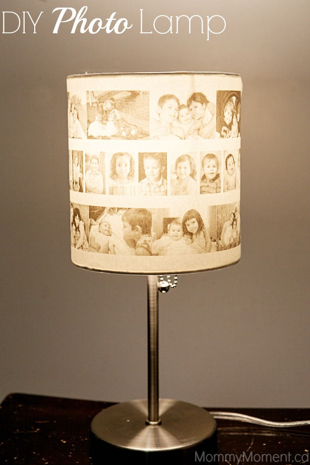 35+ Creative DIY Ways to Display Your Family Photos --> DIY Photo Lamp