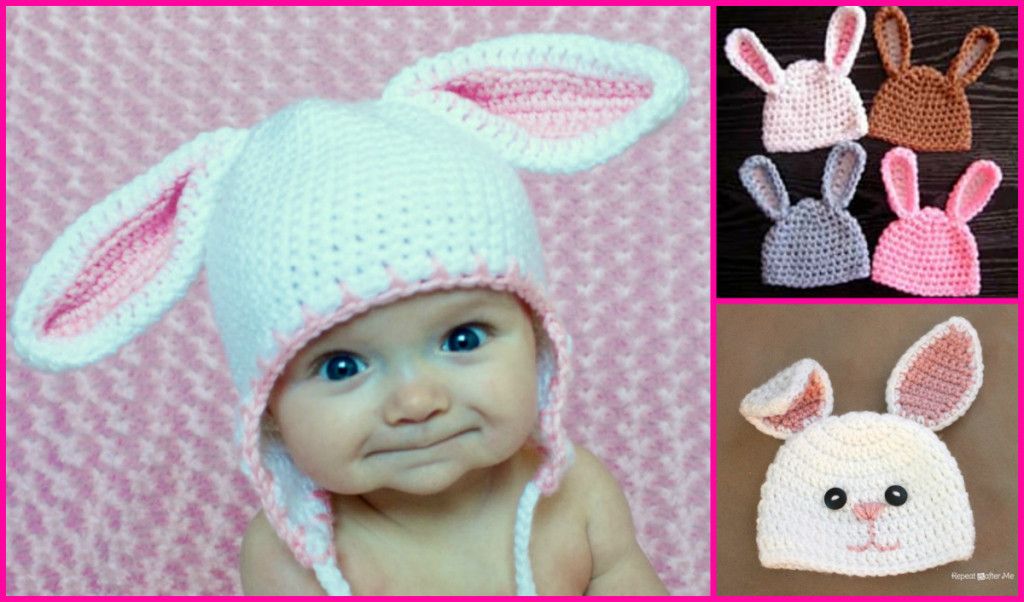 Creative Ideas - DIY Adorable Crochet Bunny Hat