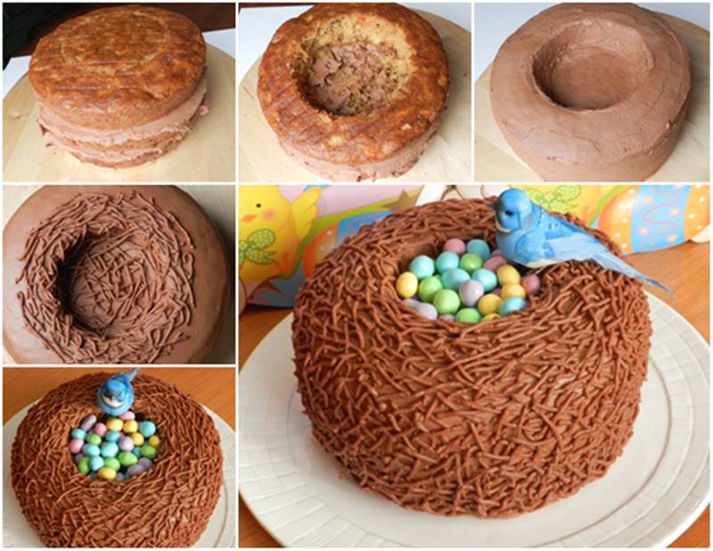 Creative Ideas - DIY Easter Bird Nest Cake