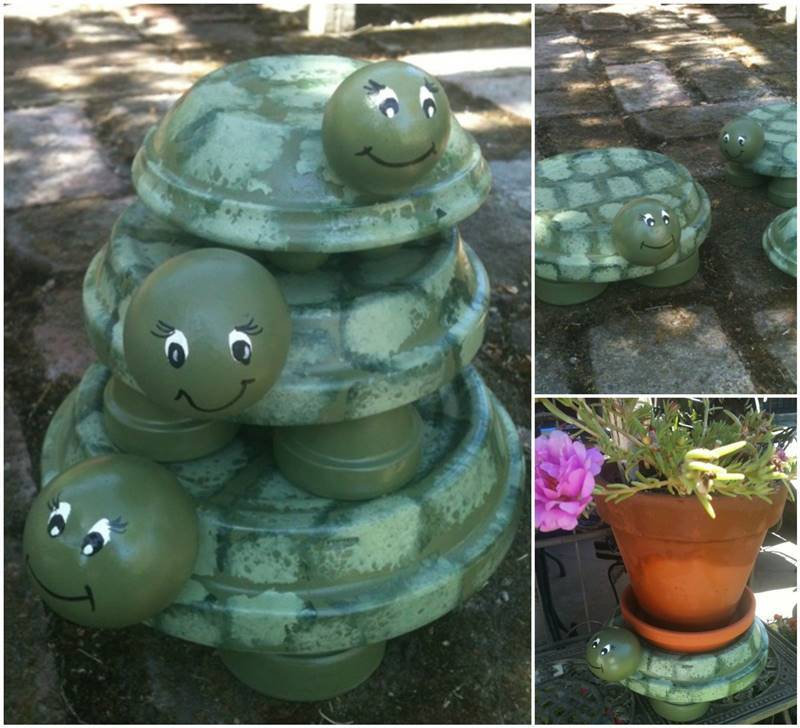 Creative Ideas - DIY Terracotta Turtle Garden Decors