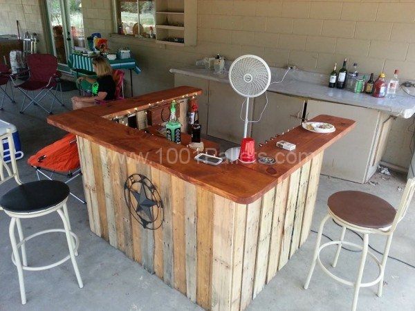 30+ Creative DIY Wine Bars for Your Home and Garden --> DIY Backyard Western Themed Bar