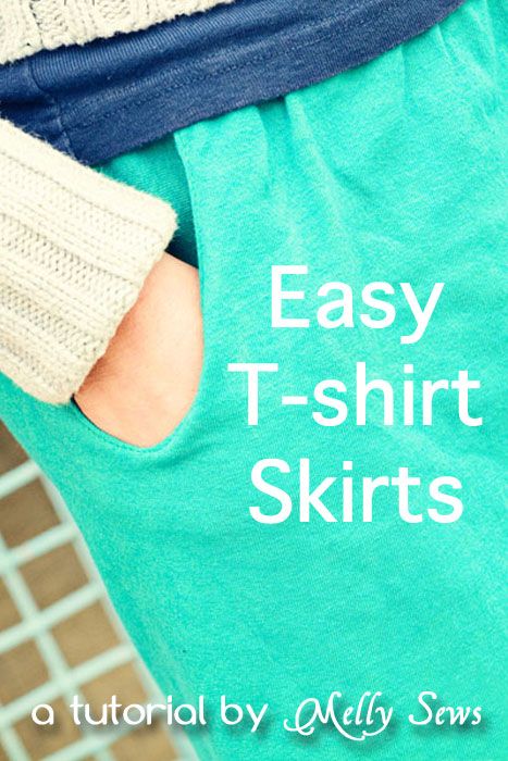 40+ Creative Ideas to Repurpose and Reuse Your Old T-shirts --> DIY Easy T-shirt Skirt