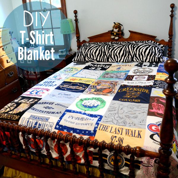 40+ Creative Ideas to Repurpose and Reuse Your Old T-shirts --> DIY T-Shirt Quilt
