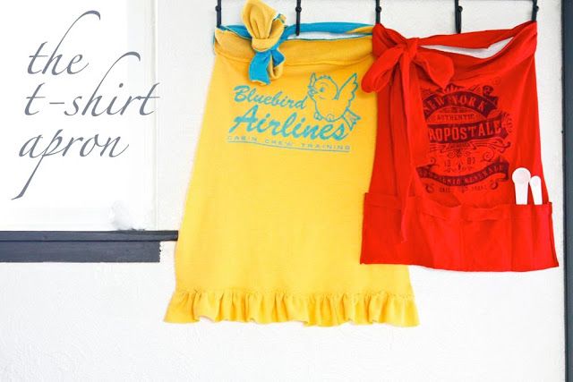 40+ Creative Ideas to Repurpose and Reuse Your Old T-shirts --> DIY Easy T-shirt Aprons