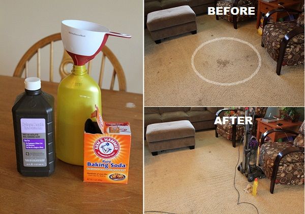 20+ Cleaning Hacks for The Hard To Clean Items In Your Home --> How to Easily Clean Your Carpet with 2 Ingredients