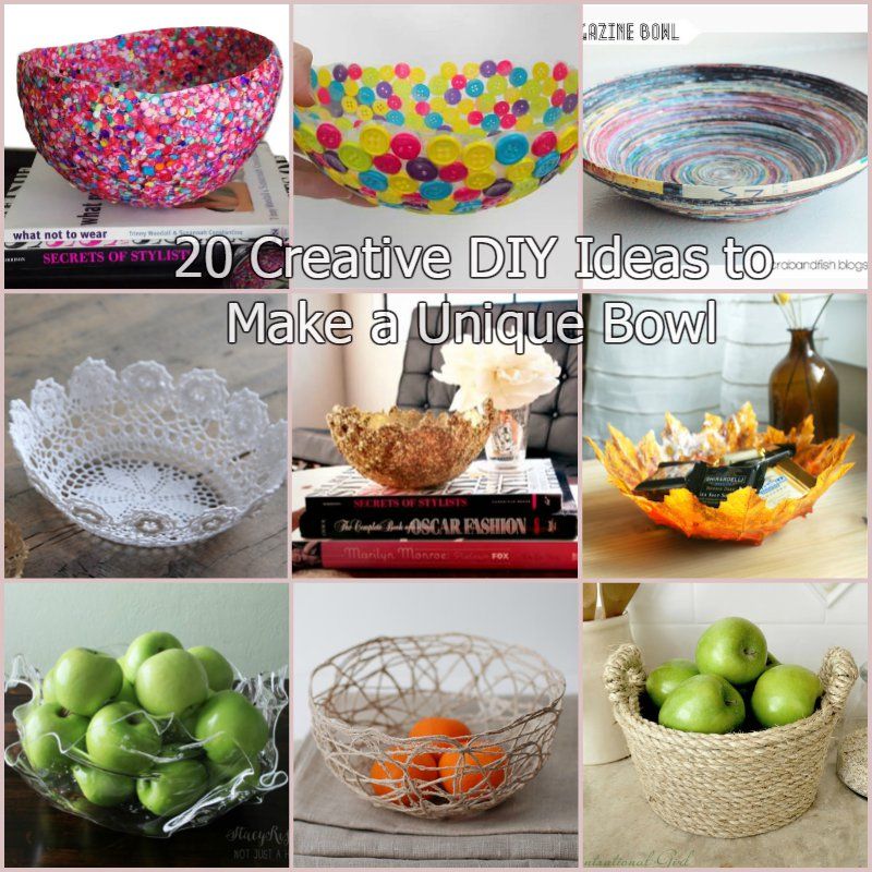 20 Creative DIY Ideas to Make a Unique Bowl