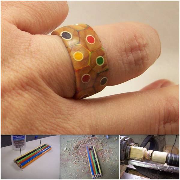 Creative Ideas - DIY Colored Pencil Ring