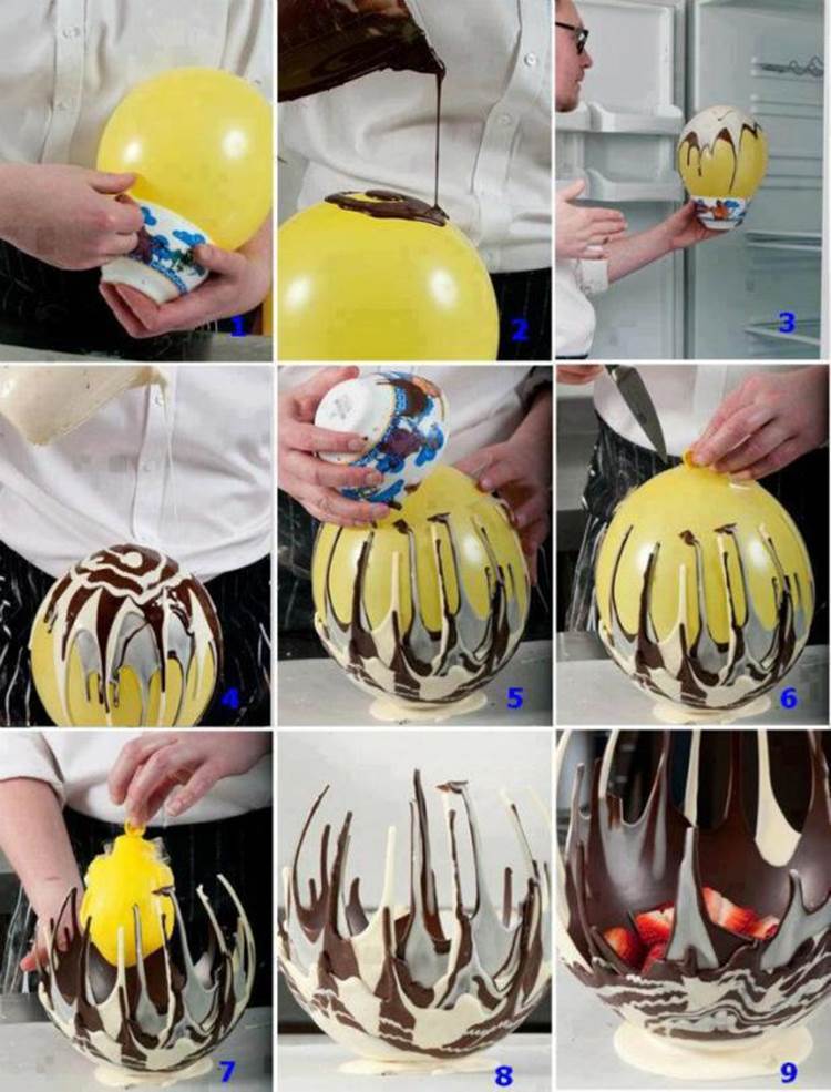 20 Creative DIY Ideas to Make a Unique Bowl --> How to Make a Chocolate Bowl
