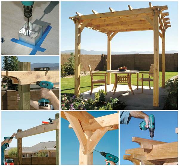 Creative Ideas - DIY Backyard Pergola