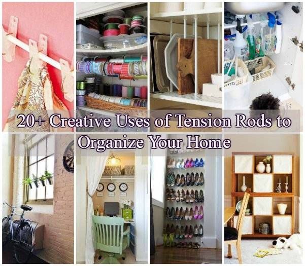 20+ Creative Uses of Tension Rods to Organize Your Home