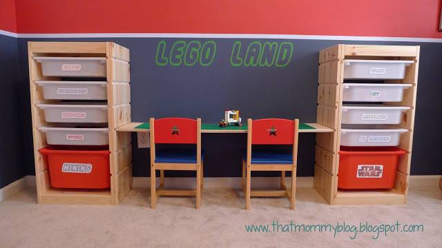 DIY Easy Lego Table for Kids --> Lego Storage and Play Table