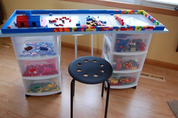 lego building table with storage