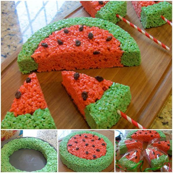 Creative Ideas - DIY Watermelon Rice Krispies