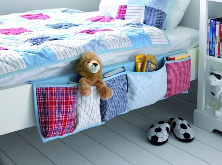 20+ Creative DIY Ways to Organize and Store Stuffed Animal Toys --> Hanging Bedside Organizer
