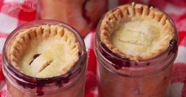 Creative Ideas - DIY Mini Cherry Pies in Mason Jars