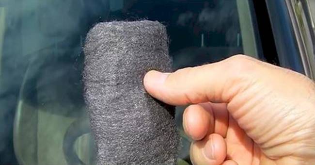 Creative Ideas - How to Clean Your Windshield Using Steel Wool