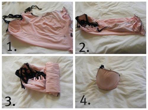 35+ Useful Clothing Hacks Every Woman Should Know --> How to fold fancy lingerie
