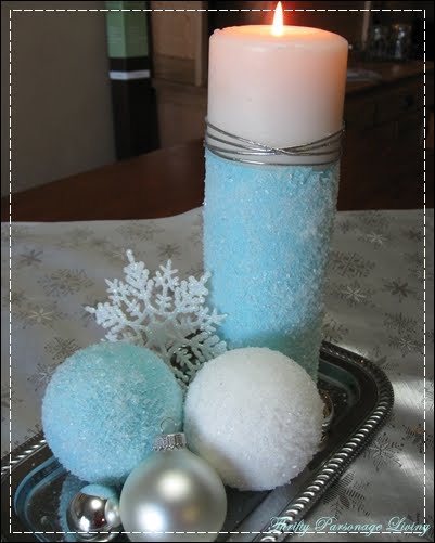 40+ Creative DIY Holiday Candles Projects --> DIY Epsom Salt Ornaments and Candle