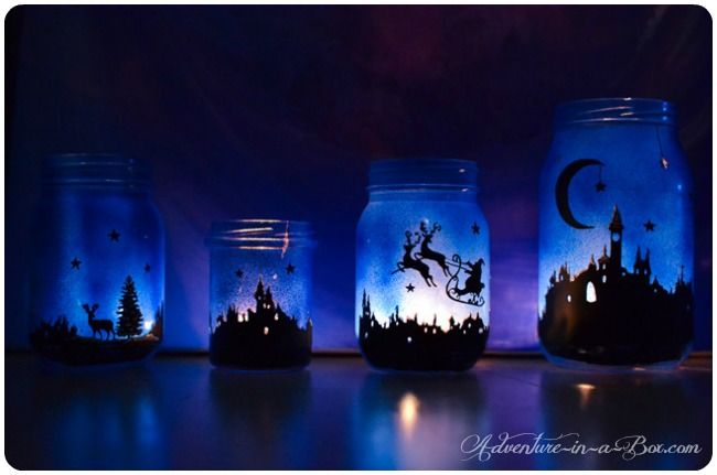 40+ Creative DIY Holiday Candles Projects --> Magical Christmas lanterns