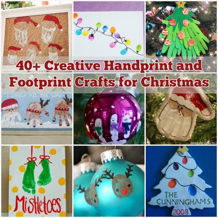 40+ Creative Handprint and Footprint Crafts for Christmas