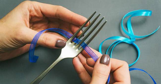 Creative Ideas - DIY Tiny Bow on a Fork