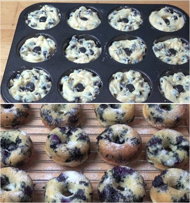 Creative Ideas – DIY Delicious Oven Baked Blueberry Donuts