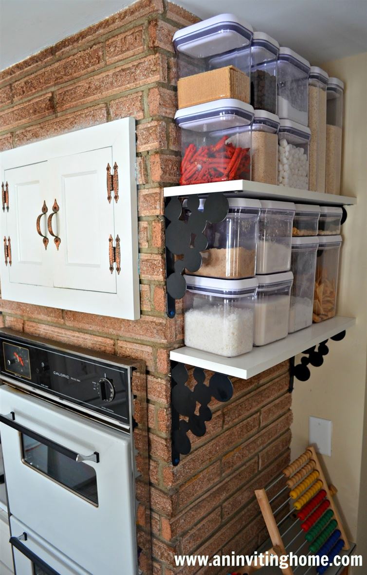 40+ Organization and Storage Hacks for Small Kitchens --> No pantry? You can build shelves and gain some great pantry like storage