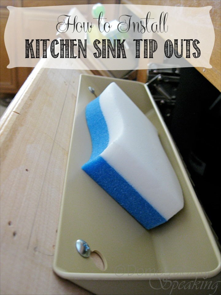 40+ Organization and Storage Hacks for Small Kitchens --> Turn unopenable kitchen drawers into real storage by installing kitchen sink tip outs